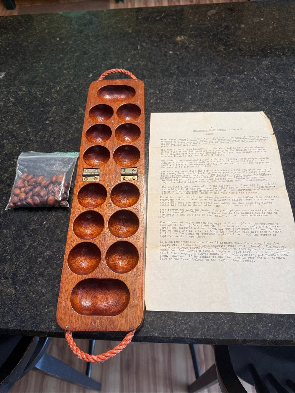 Vintage WARRI game from Antigua.